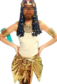 👾 cosplay, pharaoh, egyptian, costume, man, male telegram sticker