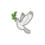 🕊 dove, peace, bird, olive branch, white, flying telegram sticker