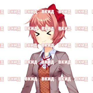 🥴 Sayori Doki Doki Literature Club! вкид anime, manga, game, doki doki literature club, kawaii, cute telegram sticker