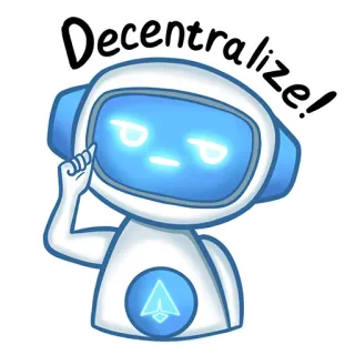 ☝️ Decentralize! robot, descentralización, tecnología, futuro telegram sticker