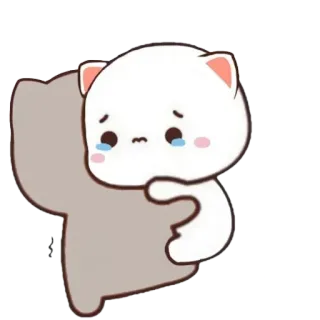 🥺 lucu, kucing, menangis, sedih, kartun telegram sticker