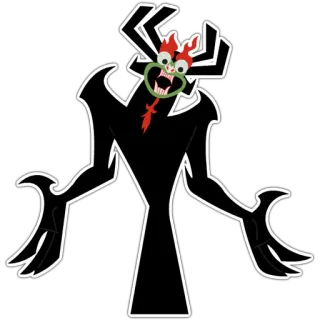👐 Aku Samurai Jack Cartoon, Bösewicht, Monster, Aku, Samurai Jack whatsapp sticker