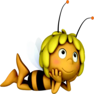 🤔 Maya the Bee abelha, desenho animado, Maya, inseto, animado telegram sticker