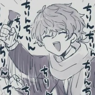 😃 ちりんちりん Anime, Felice, Campana, Manga, Allegro telegram sticker