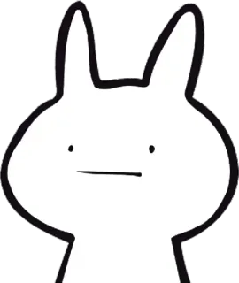 😐 Hase, Häschen, weiß, Cartoon, Tier, süß whatsapp sticker