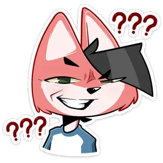 ⏺ ??? raposa, pergunta, desenho animado, sorriso, animal, personagem telegram sticker