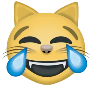 😹 cat, emoji, laughing, crying, tears, joy, funny telegram sticker