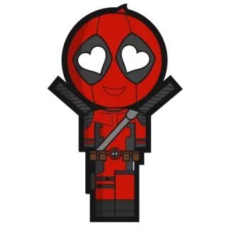 😍 Deadpool Deadpool, Marvel, Superhero, Stripboek, Cartoon, Harten, Liefde telegram sticker