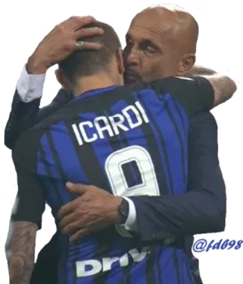 👨‍❤️‍👨 ICARDI サッカー, サッカー, スポーツ, ハグ, アスリート, ジャージ, お祝い telegram sticker