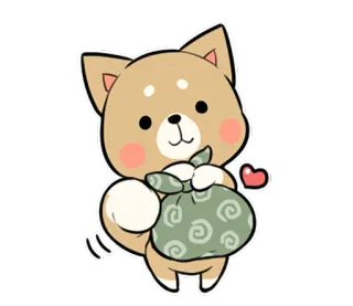 🍱 собака, милый, каваий, сиба ину, животное, питомец telegram sticker