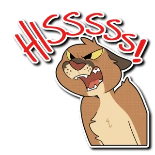 🐍 HISSSS! syczący, kot, zły, zwierzę telegram sticker