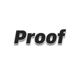 ❓ Proof proof, text, black, white telegram sticker