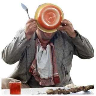 😊 food, eating, plate, spoon, meal telegram sticker