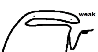🐜 weak florkofcows, apontando, boneco de palito, insulto, meme whatsapp sticker