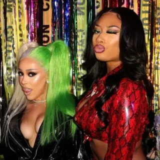 🐚 Doja Cat, Megan Thee Stallion chanteur, artiste, célébrité, musique telegram sticker