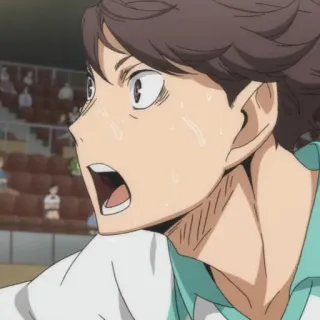 😳 Oikawa Haikyuu Anime, Postać, Oikawa, Haikyuu, Emocja, Szok telegram sticker