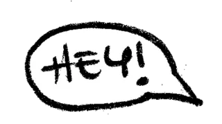 👋 HEY! greeting, speech bubble, casual, hi, hello, hey telegram sticker