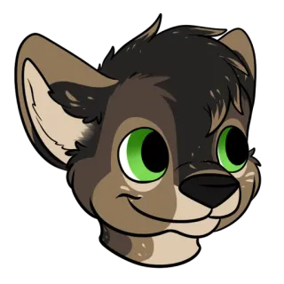 🙂 兽人, 动物, 拟人, 猫, 头部, 卡通, 插画 whatsapp sticker