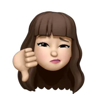 👎 biểu tượng cảm xúc, thích xuống, không thích, memoji, tiêu cực, tệ telegram sticker