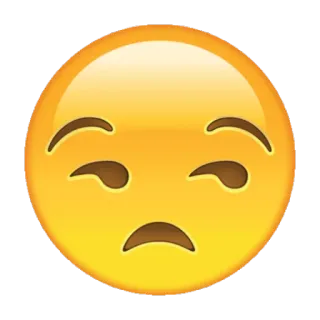 😒 emoji, expression, face, mood telegram sticker