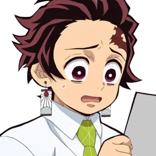 😫 Tanjiro Kamado Demon Slayer Anime, Manga, Demon Slayer, Tanjiro, Charakter telegram sticker