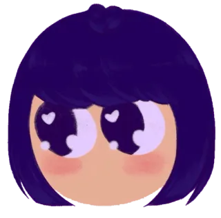 🥰 Anime, Kawaii, Sticker, Carino, Occhi, Ragazza telegram sticker