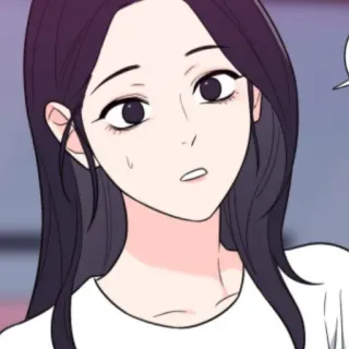 😩 femme, dessin animé, animé, fille, surpris whatsapp sticker