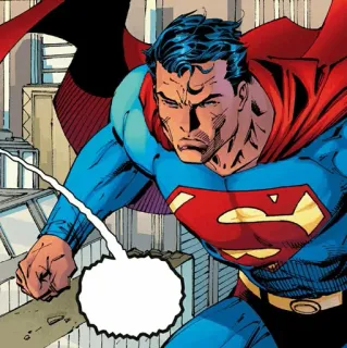 💎 Superman Superheld, Comic, Stahlmann, Kryptonier, fliegend telegram sticker
