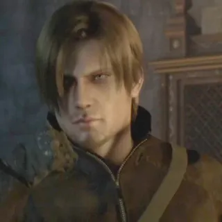 😍 Leon S. Kennedy Resident Evil Леон Кеннеди, Resident Evil, Персонаж видеоигры, Экшн-игра, Зомби, Хоррор, Игровой стикер telegram sticker