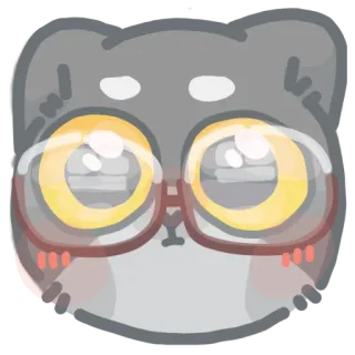 🧐 кот, очки, милый, животное, стикер, питомец whatsapp sticker