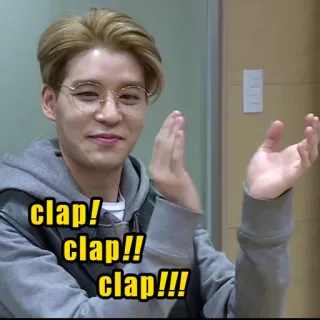 👏 clap!
clap!!
clap!!! aplausos, aplauso, celebração, reação, positivo telegram sticker