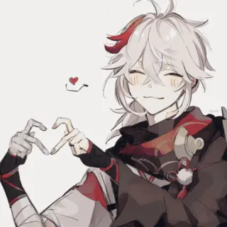 ♥️ Kaedehara Kazuha Genshin Impact Anime, Genshin Impact, Kazuha, Coeur, Personnage telegram sticker