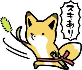 Raccoon dog & Fox :: @line_stickers telegram stickers