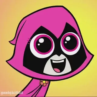 😍 Raven Teen Titans Go! cartone animato, supereroe, magia, Teen Titans, serie TV telegram sticker