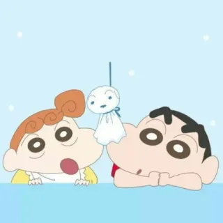 😆 Shin-chan Crayon Shin-chan Anime, Dessin animé, Mignon, Drôle, Enfant, Crayon Shin-chan, Japonais, Nuages telegram sticker