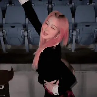 ✉️ Frau, pinke Haare, K-Pop, asiatisch, Sängerin, Entertainerin telegram sticker
