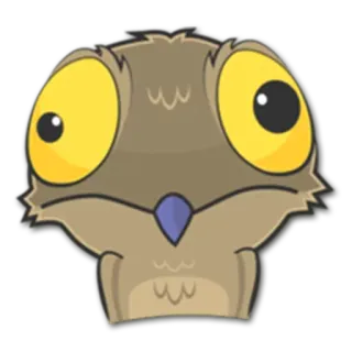 🤪 coruja, pássaro, animal, desenho animado, adesivo whatsapp sticker