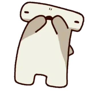 😱 アニメ, 面白い, 可愛い, かわいい, シュモクザメ, 悲しい, 泣く telegram sticker