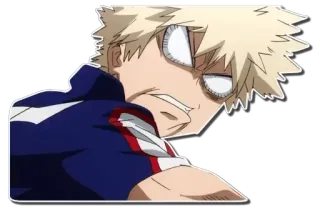 😤 Bakugo Katsuki My Hero Academia อนิเมะ, มังงะ, โกรธ, ฮีโร่, โรงเรียน telegram sticker