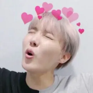 💗 hearts, love, kpop, person, face, filter telegram sticker