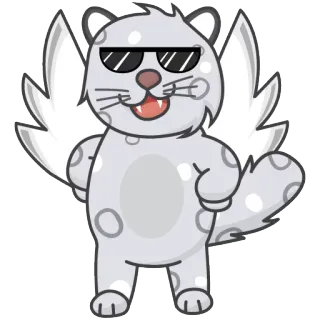 😎 animal, cat, sticker, cartoon, sunglasses, cool, cute telegram sticker