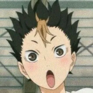 ✨ Nishinoya Yuu Haikyuu!! Аниме, Haikyuu, Нишиноя Юу, В шоке, Мультфильм, Удивлен, Манга telegram sticker