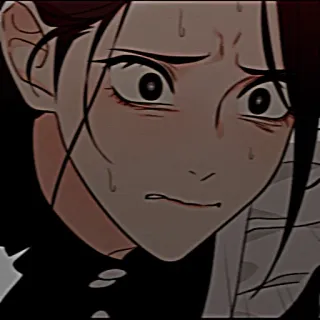 😨 ansioso, assustado, quadrinho, mangá, preocupado, medo telegram sticker