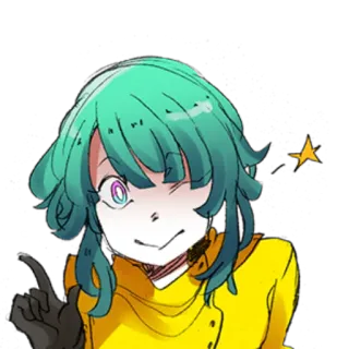 😉 cartoon, anime, girl, character, digital art telegram sticker
