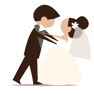 👫 невеста, жених, свадьба, брак, праздник whatsapp sticker
