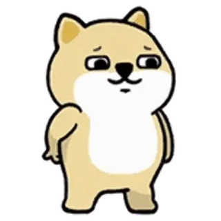 💬 Doge, Shiba Inu, Perro, Dibujo animado, Meme, Divertido telegram sticker