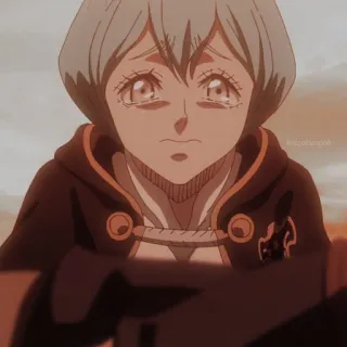 Grey black clover telegram stickers