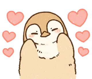 🐧 ペンギン, かわいい, 愛, ハート, カワイイ, 動物 whatsapp sticker