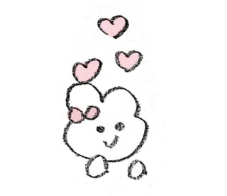 💭 kawaii, imut, hati merah muda, binatang, pita, boneka beruang, unik telegram sticker