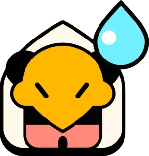 😅 Emoticon, Irritado, Expressão, Suor, Desenho animado, Personagem telegram sticker